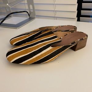 Fur striped mules MADEWELL